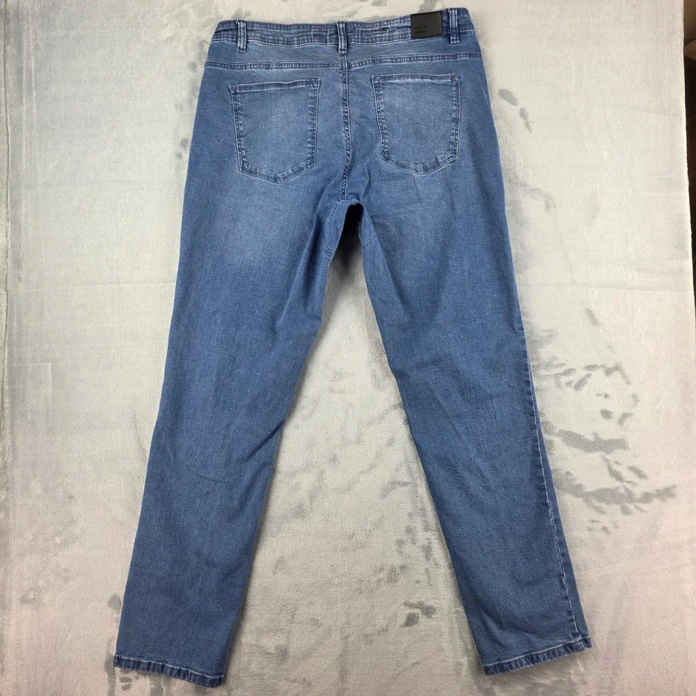 Barbell Apparel Mens Slim Fit Jean 36x34 Medium Wash Blue Stretch Denim Athletic
